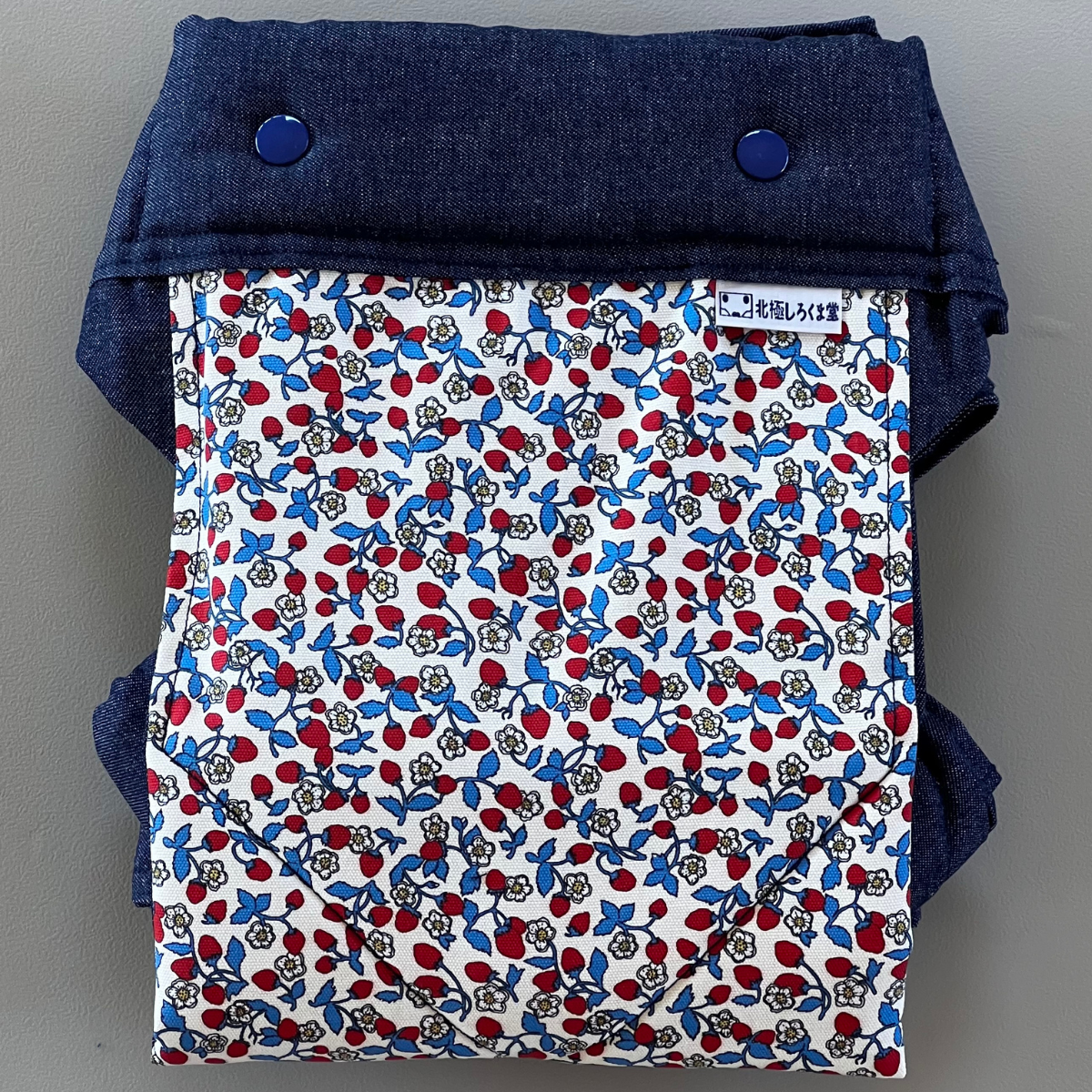 おんぶひも スタンダード／デニム／ストロベリー (限定品) – 北極