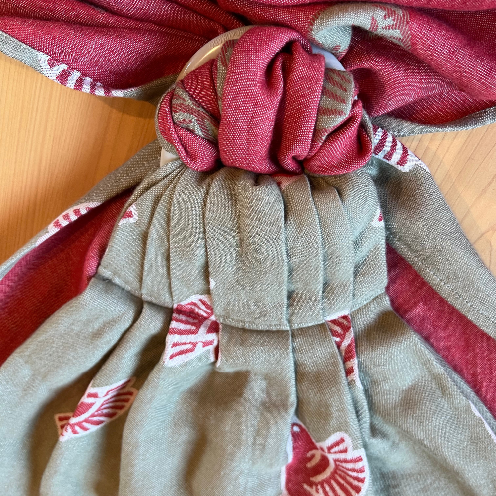 キュット ミー！823 -Simple-Suzume 赤×ベージュ（厚手） – 北極しろくま堂