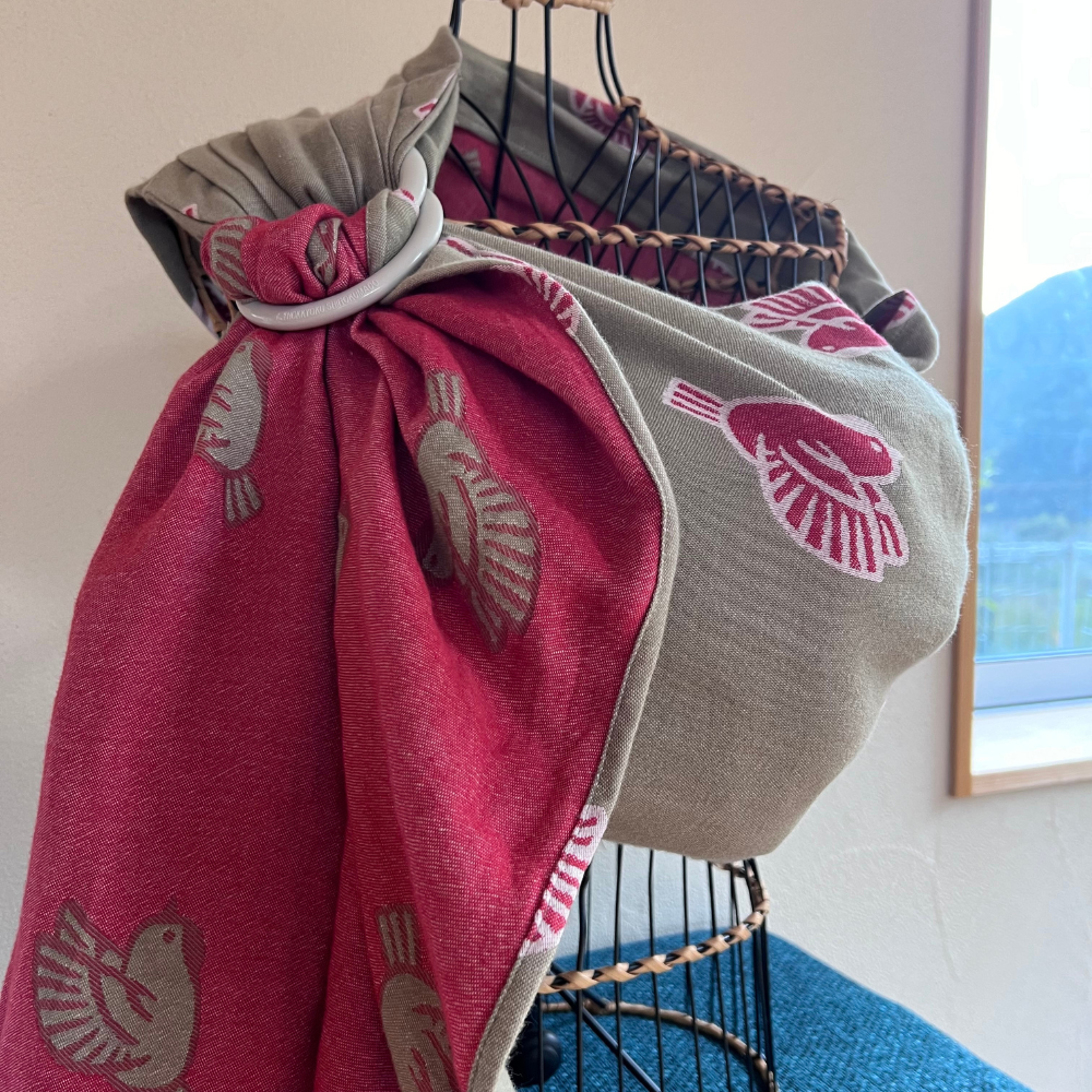 キュット ミー！823 -Simple-Suzume 赤×ベージュ（厚手） – 北極しろくま堂